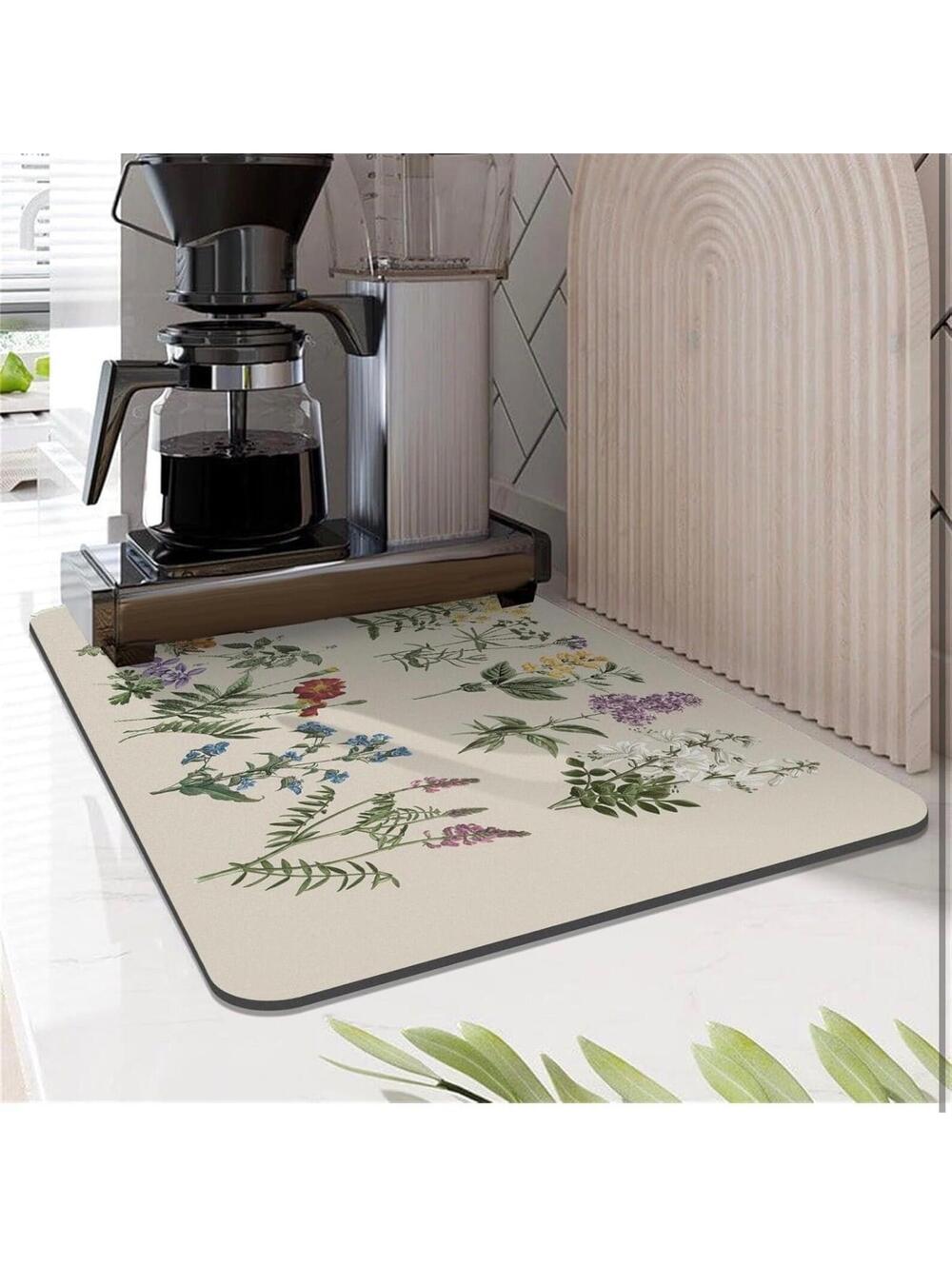 LOKHOM Spring Bloom Dish Drying Mat – Super Absorbent
